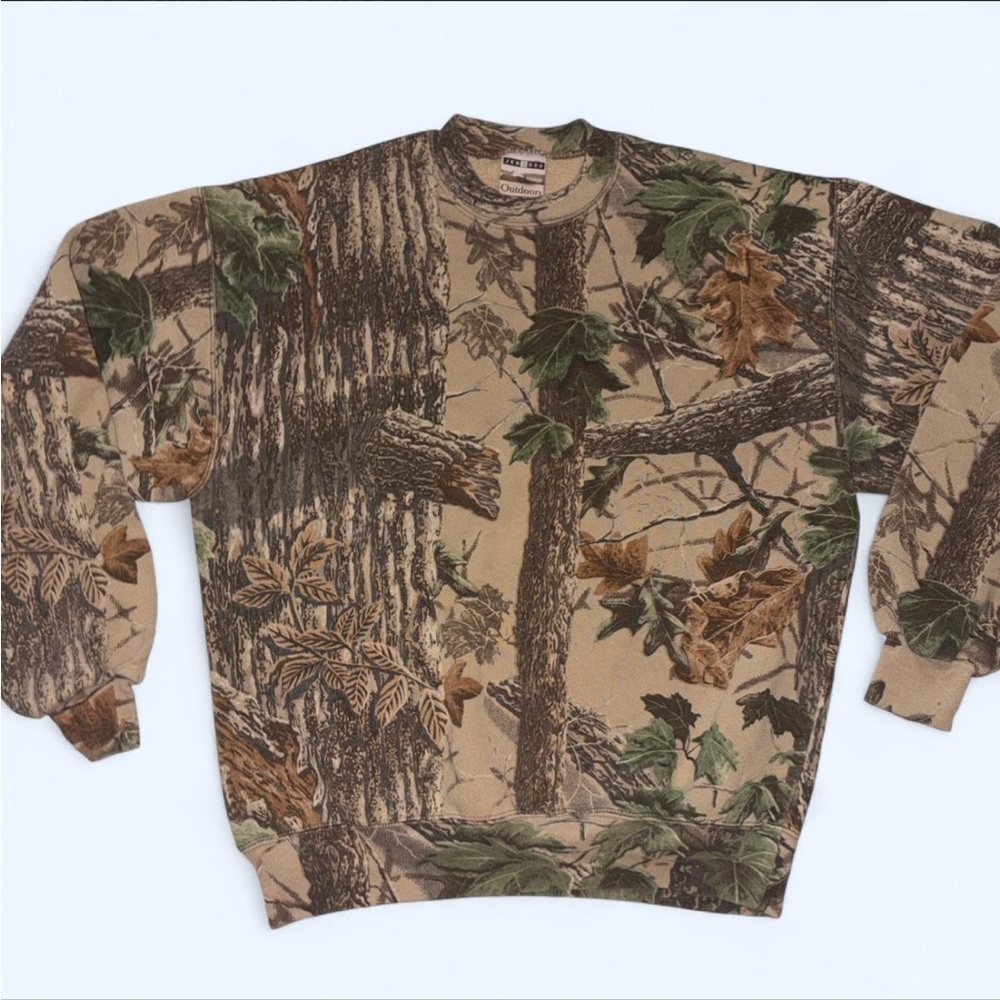 Jerzees Woodland Camo Crewneck Sweater